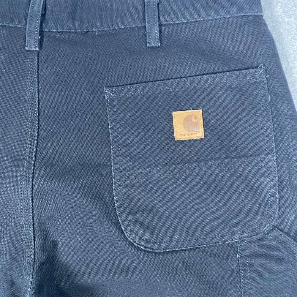 Carhartt Carpenter Pants Mens 38x32 Black Loose Fit Canvas Work B11-BLK